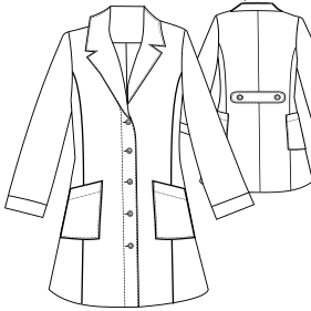 Fashion sewing patterns for UNIFORMS One-Piece Coat 8053